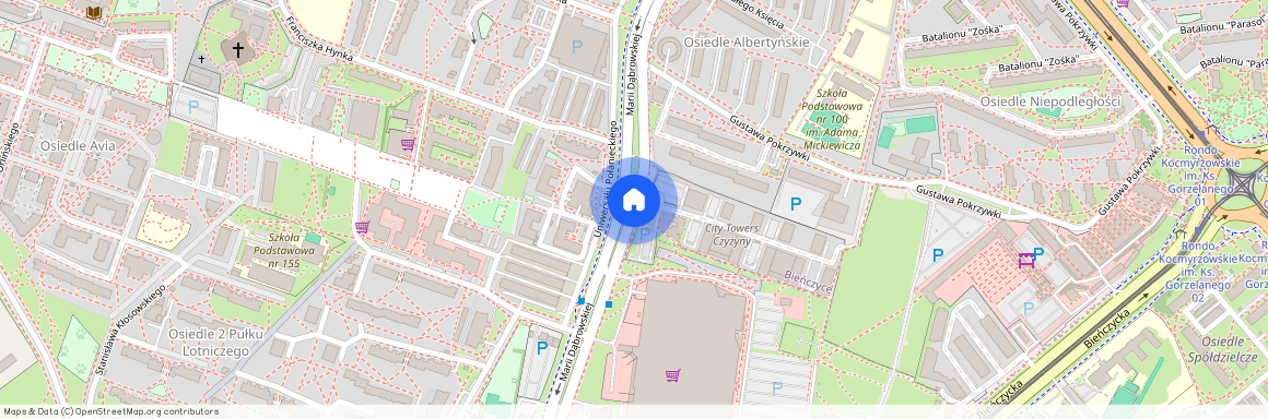 ul. Marii Dąbrowskiej, Czyżyny, Czyżyny, Kraków, małopolskie