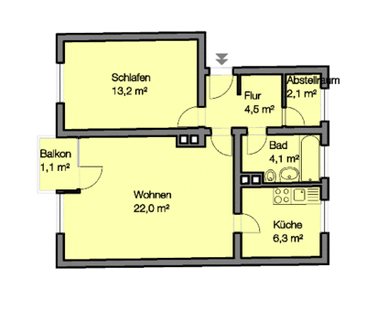 2 Zimmer im Grünen ab SOFORT!! - Photo 1