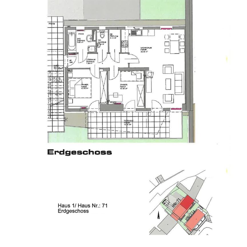 3-Zimmer-Wohnung mit Terrasse im Erdgeschoß- Provisionsfrei! - Photo 2
