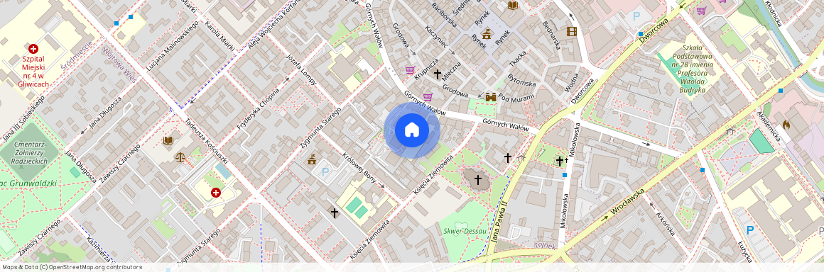 ul. Górnych Wałów, Śródmieście, Gliwice, śląskie