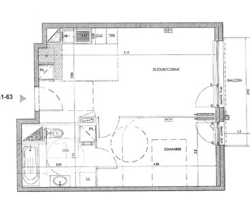 Nanterre - limite LA GRENNE 2 pièce(s) 46.05 m2 + balcon - Photo 5
