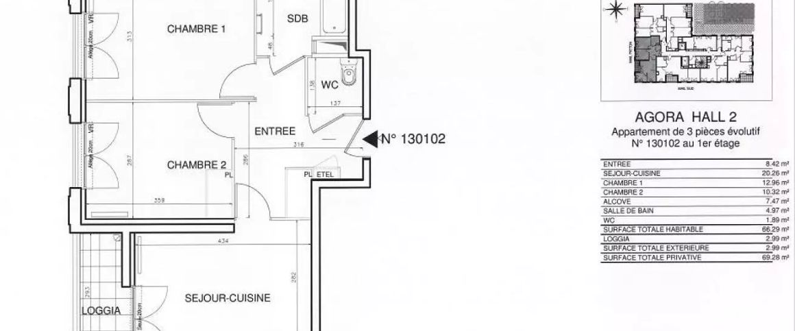 location Appartement T3 DE 66.9m² À BOBIGNY - Photo 1