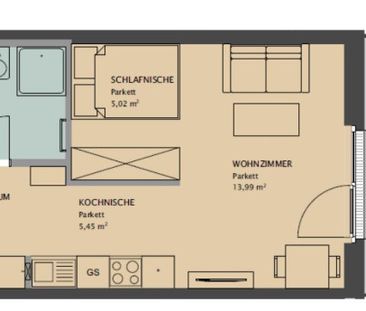 Moderne 1-Zi -Wohnung mit Loggia - nahe Millennium City (provisions... - Photo 5