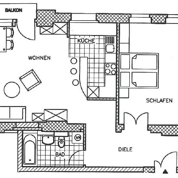 Nahe dem Großen Garten - Gemütliche 2-Zimmerwohnung mit Balkon - Photo 1