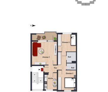 3-Zimmer-Wohnung mit Familienflair // 1.OG re. - Photo 2
