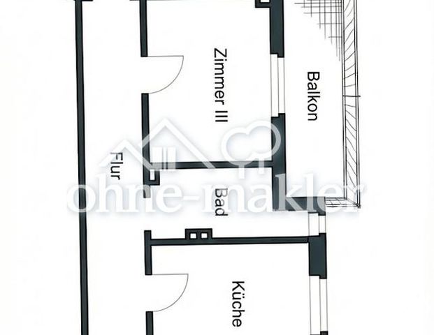 3-Zimmer Wohnung mit Balkon - Osnabrück-Wüste(unrenoviert) - Photo 1