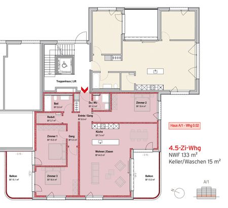 4.5 Zimmer, 133 m², EG - Photo 4