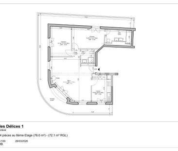 4 Zimmer, 79 m², 8. Stock - Foto 2