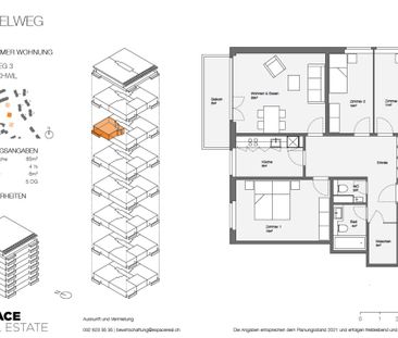 4.5 Zimmer, 80 m², 5. Stock - Photo 1