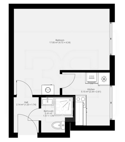 Pronájem bytu 1+1 27 m², Milovice - Mladá - Photo 4