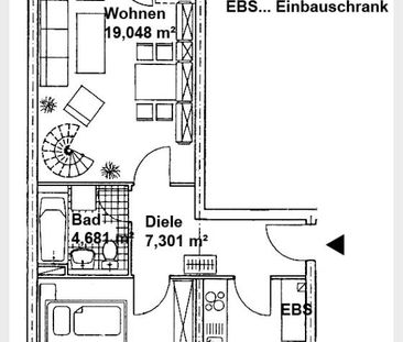 - DG-Wohnung über 2 Etagen mit Balkon - Einbauküche vom Vormieter m... - Photo 3