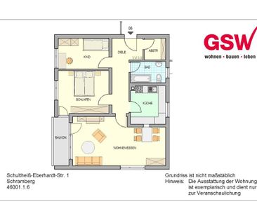 Nur mit Wohnberechtigungsschein mind. 3 Personen - 3-Zimmerwohnung ... - Photo 4