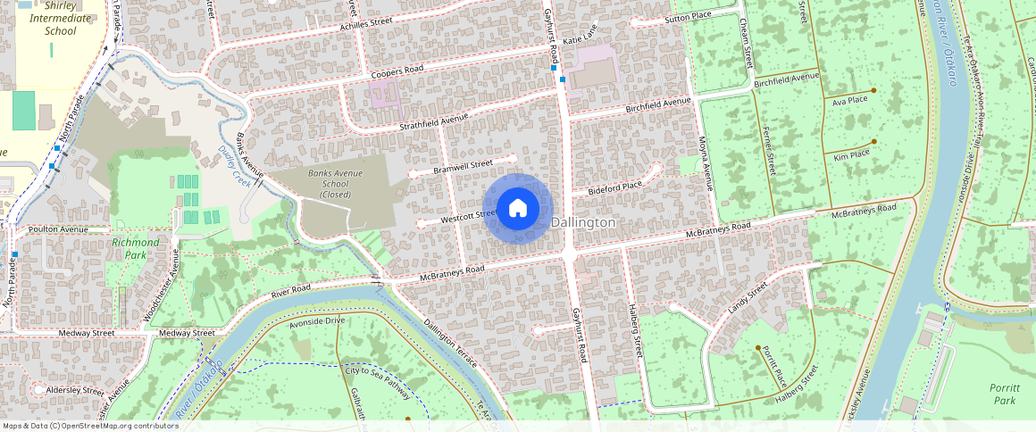 ** Westcott Street, Dallington, Christchurch City