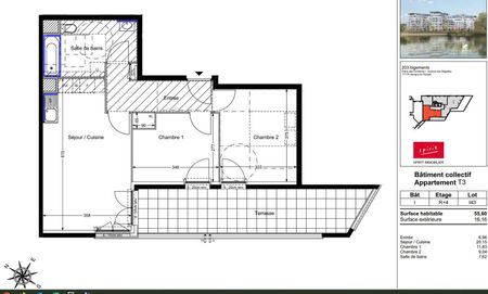 location Appartement T3 DE 55.6m² À SAVIGNY LE TEMPLE - Photo 5