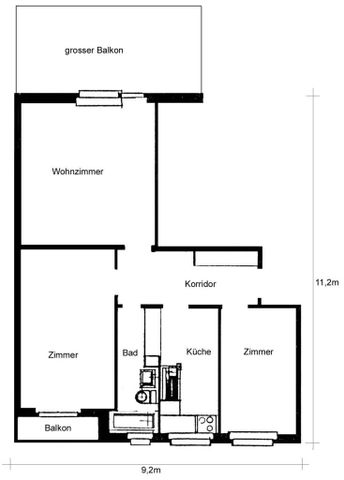 Zentral gelegene Wohnung mit grossem Balkon mit Aussicht - Photo 5