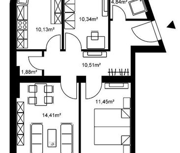 Geräumige 3 Zimmer Wohnung in Wiesbaden sucht Sie! - Photo 3