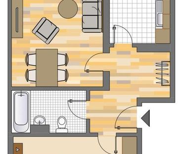 Gepflegte 2-Zimmer-Wohnung in Ratingen West! - Photo 1