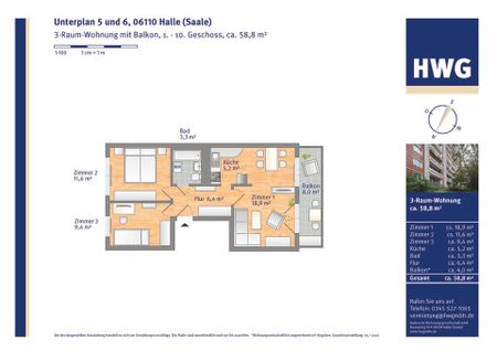 Ihr neues Zuhause: 3 Zimmer mit Saaleblick - Photo 5