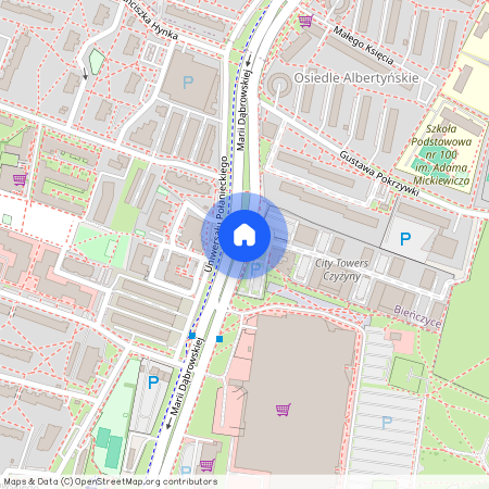 ul. Marii Dąbrowskiej, Czyżyny, Czyżyny, Kraków, małopolskie