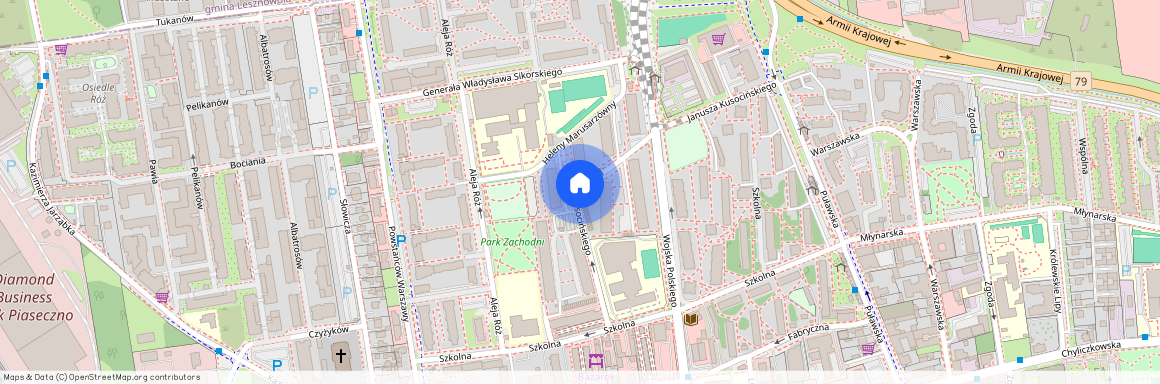 ul. Janusza Kusocińskiego, Piaseczno, Piaseczno, piaseczyński, mazowieckie