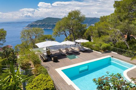 Saint Jean Cap Ferrat, à louer, Maison contemporaine 5 chambres doubles, vue mer, piscine - Photo 4