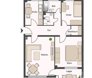 Gemütliche 3 Zimmer Wohnung im Erdgeschoß am Waldecker Berg in Korbach - Foto 4