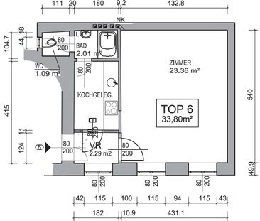 Ruhige 1-Zimmer-Singlewohnung - Foto 5