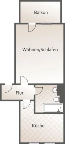 +++ 1 Monat mietfrei! Zentral gelegene 1-Raumwohnung mit Balkon +++ - Foto 2