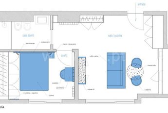 Apartamento T1 em Porto