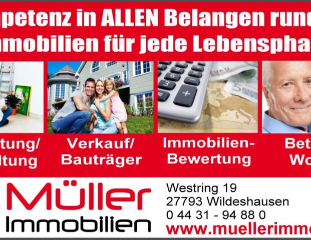 attraktive 2-Zimmer-Obergeschosswohnung in Wildeshausen mit großem Balkon - Foto 1