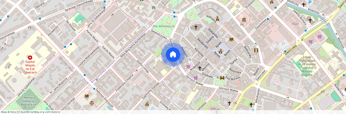 ul. Górnych Wałów, Śródmieście, Gliwice, śląskie