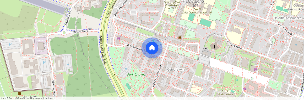 ul. Bolesława Orlińskiego, Czyżyny, Czyżyny, Kraków, małopolskie