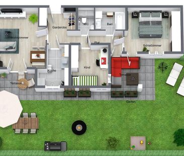 Erstbezug nach Sanierung – charmante 3-R-Gartenwohnung mit Terrasse... - Photo 4