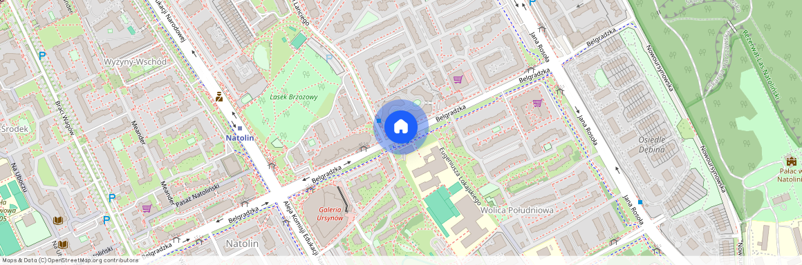 ul. Belgradzka, Natolin, Ursynów, Warszawa, mazowieckie