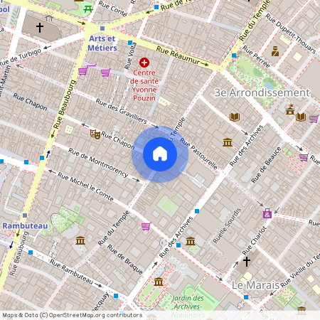 Rue Chapon et Rue du Temple 75003 Paris (3e arrondissement)