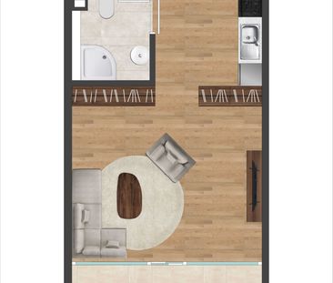 Sanierte 1 Zimmer Wohnung mit Balkon in der Neustadt - Photo 4