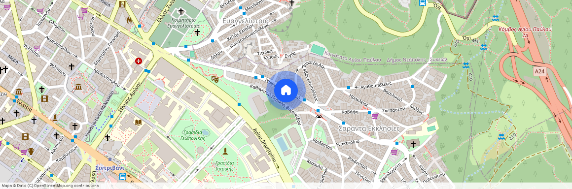 Βιζυηνού Γεωργίου, 28, Θεσσαλονίκη Ελλάδα, 54636, 40 Εκκλησιές (40 Εκκλησιές - Ευαγγελίστρια)