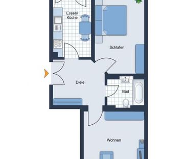 mitten auf dem Schloßberg • 2 Zimmer • neues Laminat • mit Balkon •... - Photo 5
