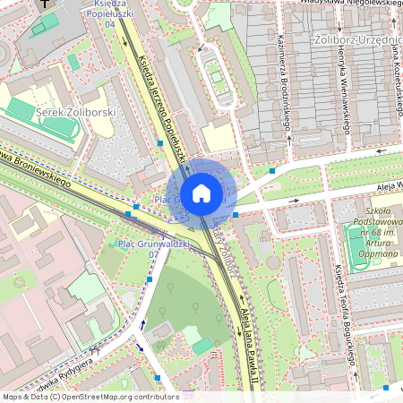 Warszawa, Żoliborz, Żoliborz, Sady, Żoliborskie, Ks., Jerzego, Popiełuszki