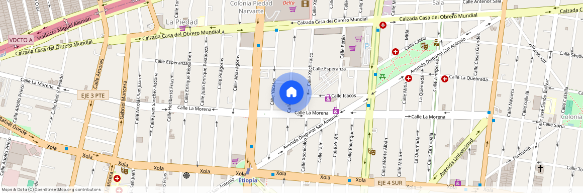 Calle Uxmal 88, Colonia Piedad Narvarte, 03020 Mexico City, CMX, Mexico