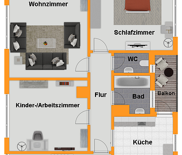 Lichtdurchflutete 3-Zimmer-Wohnung in Petershausen-West - Photo 6