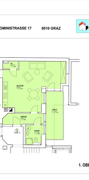 Jakoministraße 17/1 - 2 Zimmer Mietwohnung mit Loggia Nähe Jakominiplatz - Photo 2