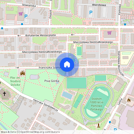 ul. Franciszka Szymańskiego, Zawiercie, zawierciański, śląskie