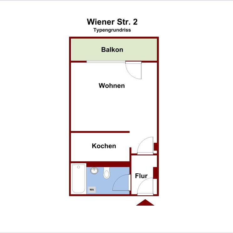 Single-Wohnung mit Balkon - Foto 1