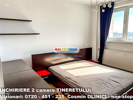 Inchiriere apartament 2 camere Tineretului vedere parc mobilat - Fotografie 2