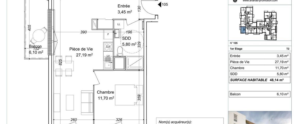 location Appartement T2 DE 48.14m² À PETIT COURONNE - Photo 1