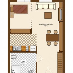 Schickes Ein-Raum-Apartment mit Küche - Foto 3