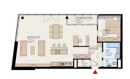 Lichtdurchflutete 2-Zimmer-Wohnung mit voll ausgestatteter Küche in Linz nähe WIFI zu vermieten! (Top 14) - Foto 2