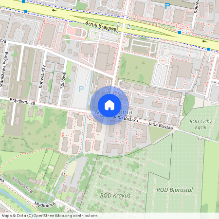 ul. Stanisława Przybyszewskiego, Małe Błonia, Krowodrza, Kraków, małopolskie