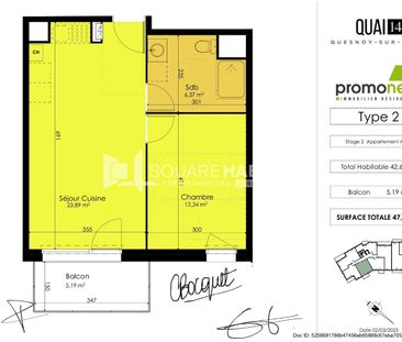Location Appartement 2 pièces 43m² QUESNOY SUR DEULE 59890 - Photo 1
